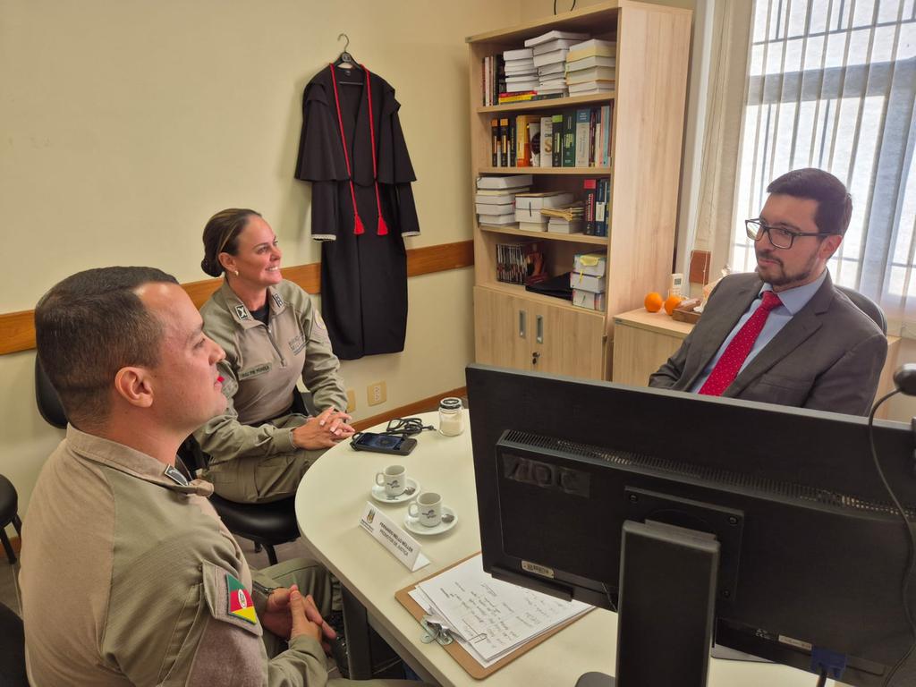 Camaquã: MPRS se reúne com novo comando da BM na região para tratar sobre RS Seguro e ações preventivas 