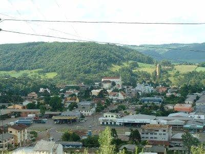Vista aérea do município de Casca