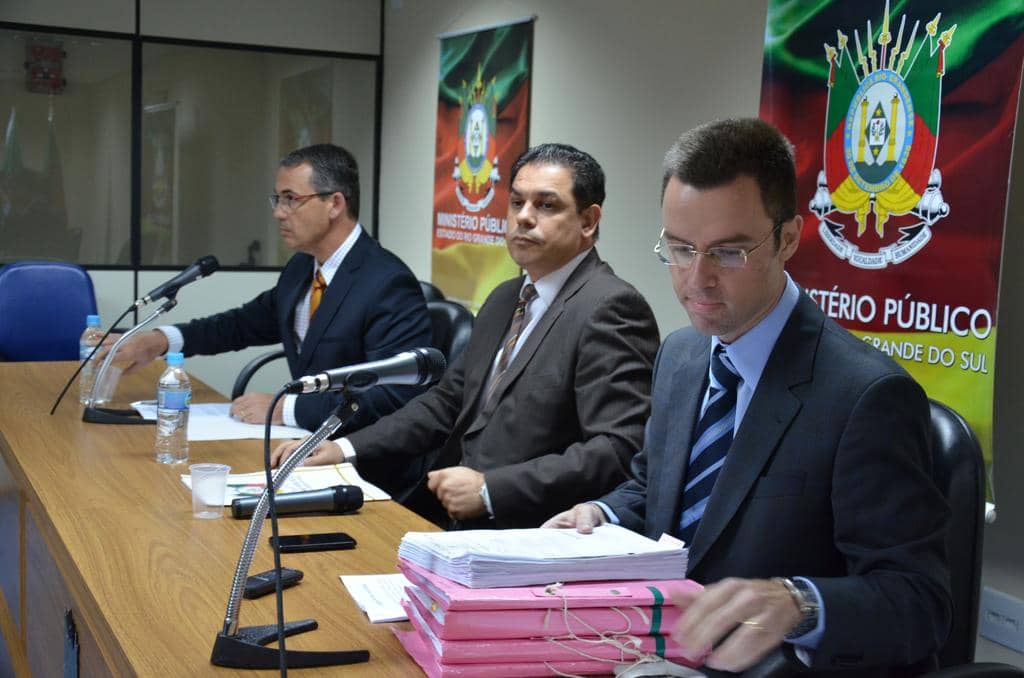 Da direita para a esquerda, Eduardo Lumertz, Marcelo Dornelles e João Pedro Xavier