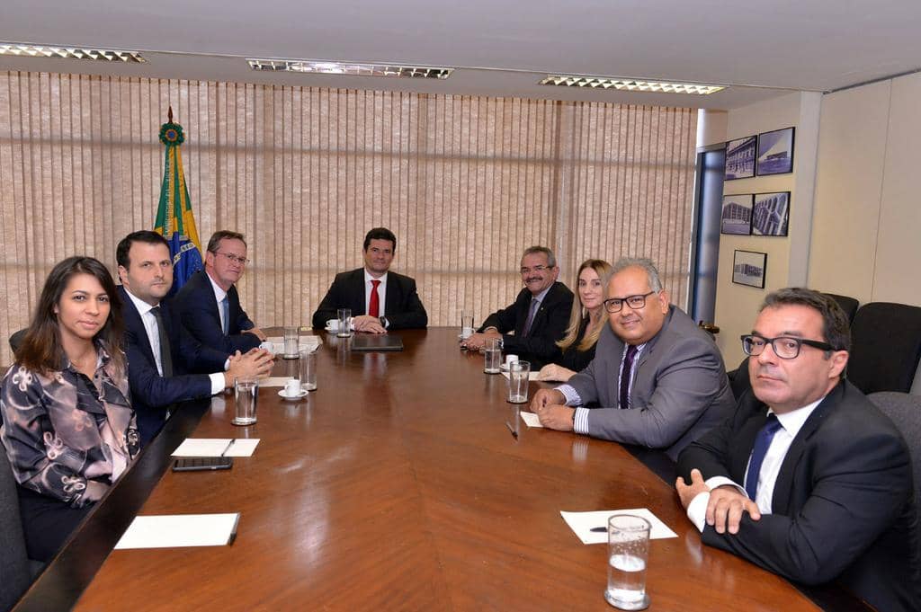 O ministro Sérgio Moro recebeu os promotores nesta segunda-feira, 08  (Foto: Isaac Amorim Filho)