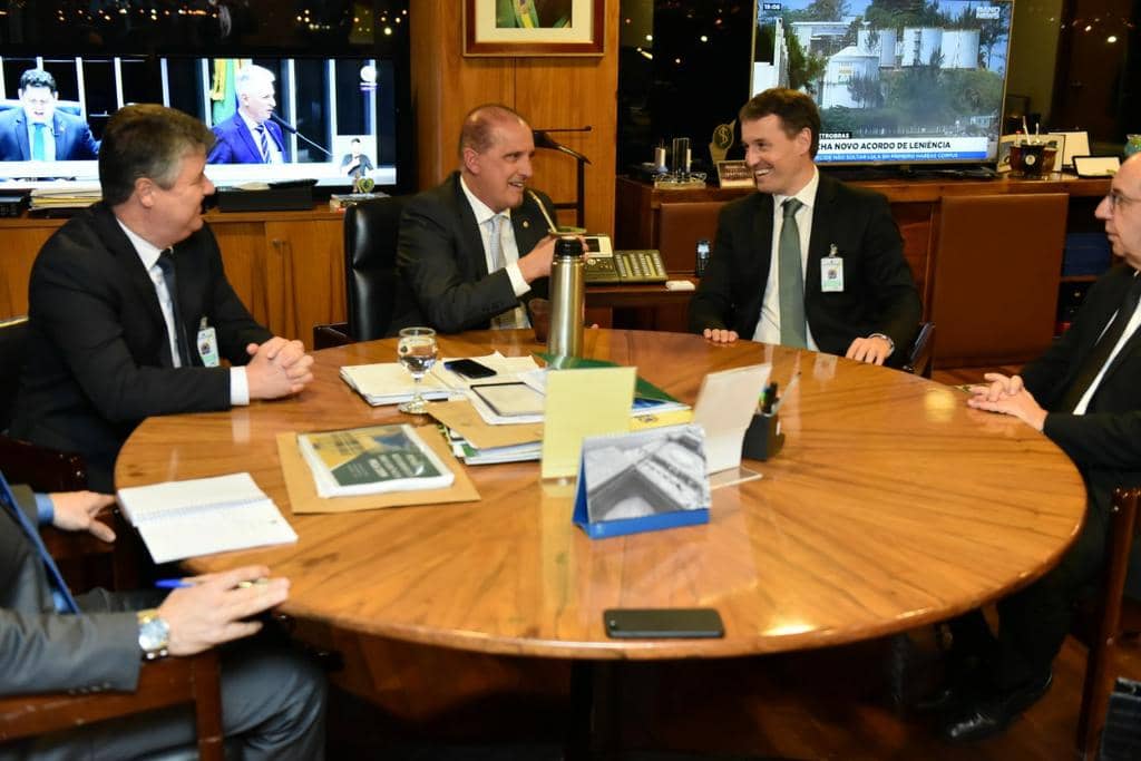 Durante agenda em Brasília, Fabiano Dallazen esteve reunido com o ministro Onyx Lorenzoni  