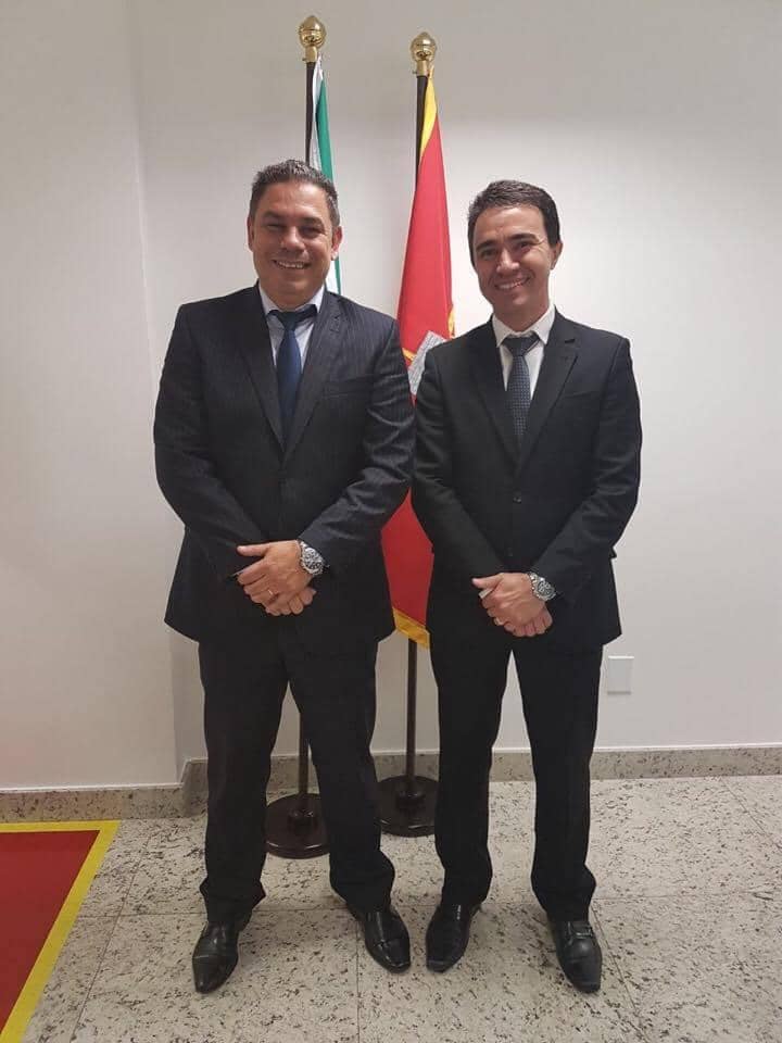 Marcelo Dornelles com o novo presidente do GNCOC, Plácido Barroso Rios
